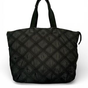 Tory Burch Quilted Tote Bag Black Nylon